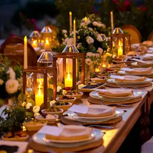 Candelabros de linterna de boda para centro de mesa Linternas de vela vintage y velas Linterna rústica de granja de madera