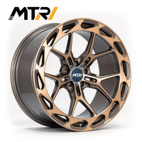جنوط سيارات الركاب MTRI من 2/3 قطع مقاس 18 و19 و20 بوصة 5x114.3 5x112 5x120 من سبائك الألومنيوم المطروقة بلون ذهبي داكن