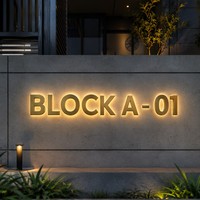 Letrero Acrílico Grabado Personalizable con Logotipo de Empresa, Mini Pantalla LED, Letras Iluminadas Multicolor, AC/DC