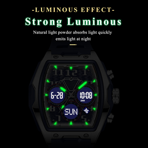 <span class=keywords><strong>Orologio</strong></span> da <span class=keywords><strong>Uomo</strong></span> Poedagar 636, Sportivo <span class=keywords><strong>Analogico</strong></span>-<span class=keywords><strong>Digitale</strong></span> al Quarzo, Doppio Display, Cinturino in Silicone, Resistente all'Acqua, Luminoso - Product Image 3
