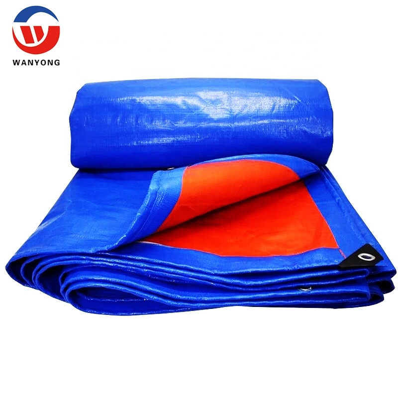 Tarpaulin HDPE Coated Tarpaulin Strong Waterproof Blue Orange 150gsm Tarpaulin Other Fabric Customized Woven Milldiem Weight