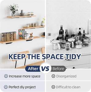 工業用DIY金属棚サポート壁ブラケット6インチヘビーデューティフローティング棚<span class=keywords><strong>L</strong></span>ブラケットブラックメタルブラック - Product Image 4