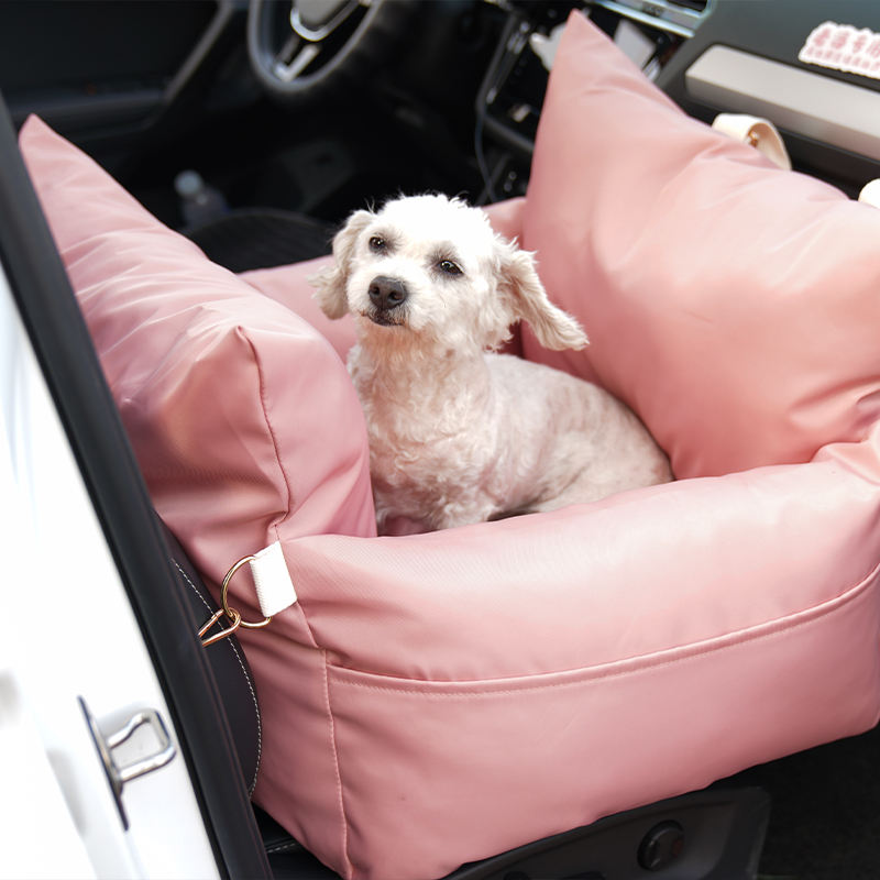 Original Factory Upgrade High Quality Luxury Dog Car Seat with Water Resist  Removable Travel Bolster Dog Seat Car Bed