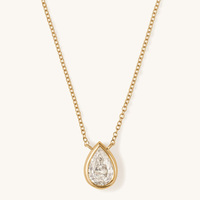 Fabricant de bijoux sur mesure Xinyun, collier pendentif en argent sterling 925 plaqué or 18 carats avec zircone en forme de poire