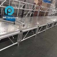 Scène d'événement extérieure en aluminium de qualité supérieure avec plateforme Truss Riser Stand Design Truss Display Toit Stage avec Truss