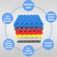 Mousse insonorisante et isolante en polyuréthane 100% moderne, ignifuge, orange et noire, pour enregistrement, personnalisable en usine