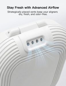 Estuche para Retenedores con Orificios de Ventilación, <span class=keywords><strong>Invisalign</strong></span>, Portátil, Extraíble, con Forro de Silicona, Caja de Almacenamiento Ortodóntica, Cierre Magnético Seguro, para Viaje - Product Image 3