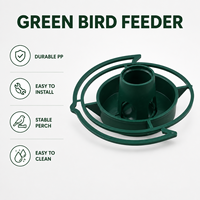 Mangeoire à oiseaux suspendue d'extérieur en forme de bouteille de soda, en plastique résistant aux intempéries, distributeur automatique de graines, plateau de perchoir pour oiseaux de jardin et de balcon