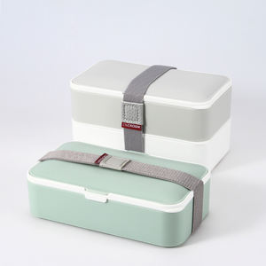 Snailan — boîtes à Lunch anti-fuite, Bento hertique de haute qualité, contenant <span class=keywords><strong>pliable</strong></span> en plastique, Double couche, meilleure vente - Product Image 3