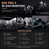 Casque de jeu mobile KZ EDX PRO X, écouteurs intra-auriculaires filaires, son profond amélioré, ajustement confortable, casque pour ordinateur
