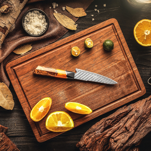 Cochillos de cocina มีดอเนกประสงค์4.7นิ้ว AUS10เชฟเมสเซอร์มีดดามัสกัสสะดองของจริง - Product Image 2