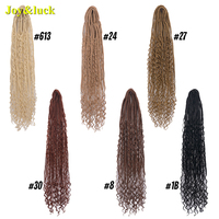Estensioni per Dreadlock a Doppia Estremità da 24 Pollici, Stile Boho 3 in 1, Estensioni per Capelli Sintetici Hippie per Donne