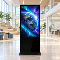Kiosque LCD sur pied AIYOS pour intérieur avec écran tactile et assistant vocal IA en option pour concierges d'hôtel et services clients