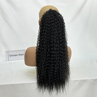 Queue de cheval bouclée naturelle noire de 18 pouces, 132g/pièce, style Ariel Curl, 100% fibre Kanekalon, queue de cheval volumineuse
