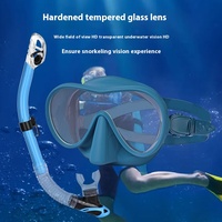 Équipement de plongée sous-marine professionnel unisexe en silicone pliable plein tuba sec lunettes de plongée