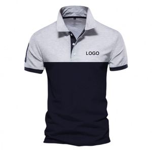 Polo Homme Personnalisé Style Européen et Américain, T-shirt à Revers avec Motif Patchwork Coloré, Haut de Sport et de Golf, Streetwear, Vente en Gros - Product Image 4