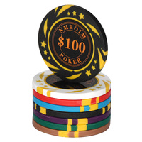 Jetons de poker en argile durables personnalisés de 40mm avec RFID 14g jetons de casino anti-contrefaçon OEM pour des jeux sécurisés