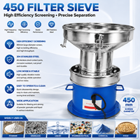 Machine de tamisage vibratoire de qualité alimentaire 450, tamiseur vibrant en acier inoxydable pour le tamisage de la farine, du sucre et de la poudre