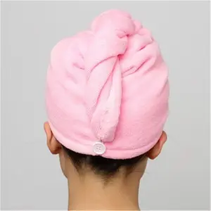 排名前10位的毛巾制造商速干超细纤维头发头巾包裹毛巾头发干燥沐浴后头发毛巾