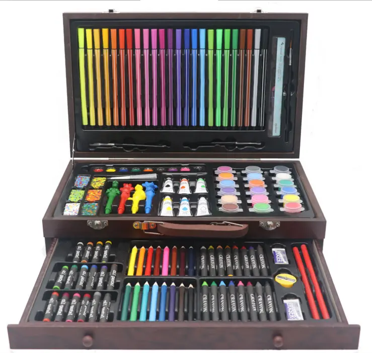Drawing Art Supplies 130PCS Set Wood Wooden Box Painting Art Set for Kids  Teenagers - China Art Set, Art Marker Pen