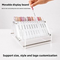 Présentoir élégant en acrylique pour échantillons de vernis à ongles, avec carte de couleurs intégrée, pour la gestion des couleurs en salon, vente en gros personnalisée