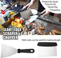 Ensemble d'outils modernes de barbecue en acier inoxydable de 18 pièces avec chromage-Plaque chauffante professionnelle à dessus plat pour le camping et la cuisine