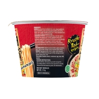 Bol de ramen rouge Kyushu, saveur Tonkotsu épicée instantanée, base de soupe à la farine de blé de style japonais, nouilles frites chaudes en tasse, pack familial en vrac