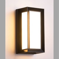 Applique murale LED étanche pour extérieur Tête de porte à capteur en aluminium IP65 pour balcon, patio, mur extérieur, terrasse, éclairage extérieur