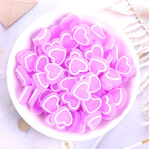 Nouveaux mini-cabochons plats en résine de caoutchouc en forme de cœur, mignons et de style dessin animé, pour scrapbooking, bricolage, accessoires de mariage, épingles à cheveux et artisanat - Product Image 6