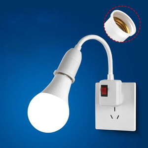 <span class=keywords><strong>Enchufe</strong></span> de cable de la UE al por mayor con manguera de alambre de acero inoxidable <span class=keywords><strong>E27</strong></span> portalámparas con tapa de rosca precio de fábrica portalámparas Blub - Product Image 1