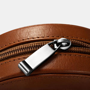 <strong>Luxury</strong> Leather <strong>CD</strong>/DVD Player Bags Soft Lining and Waterproof with Safe Zipper Stackable Round Storage <strong>Cases</strong> - Product Image 6