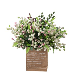 CallaFloral Ramas de Aceitunas Artificiales Blancas, Rojas y Verdes para Decoración Interior, Suministros de Manualidades, Fruta de la Fortuna, Material de Espuma - Product Image 5