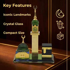 Adornos de cristal personalizados con los tres lugares sagrados islámicos para decoración del hogar, se aceptan pedidos OEM - Product Image 4