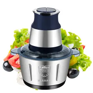 Electric price 2 onion four blades housing factory speed food ss abs vegetable chopper, meat grinder/