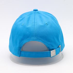 Algodón puro 3D bordado letra cielo azul gorras de béisbol logotipo personalizado 6 paneles sombreros de béisbol - Product Image 6