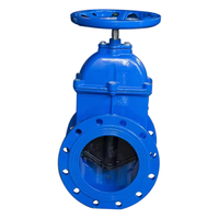 DIN3352 DN150 DN200 PN10 PN16 F4 Ductile besi segel lembut katup gerbang