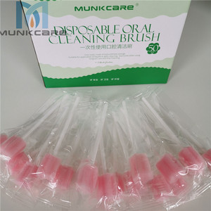 MUNKCARE แปรงทำความสะอาดช่องปากแบบใช้แล้วทิ้ง 30 ชิ้น ฟองน้ำสีชมพูสำหรับดูแลช่องปาก - Product Image 2