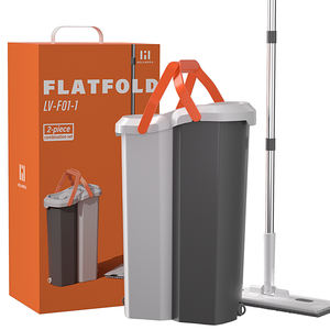 Ensemble de serpillière plate à double entraînement, auto-essorage, eau sale et eau propre séparées, lame de racloir, <span class=keywords><strong>seau</strong></span> détachable, serpillière mains libres, vente chaude - Product Image 1