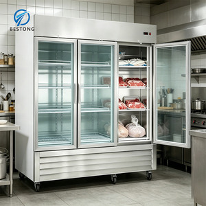 Refrigerador Vertical <span class=keywords><strong>de</strong></span> Acero Inoxidable <span class=keywords><strong>de</strong></span> 3 Puertas con Termostato Digital, Ajuste Preciso <span class=keywords><strong>de</strong></span> Temperatura, Diseño Multi-Clima para - Product Image 1