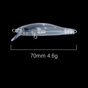 Top Right S-6222 70Mm 4.6G Nổi Minnow Thu Hút Không Sơn Thu Hút Cho Cá Nước Ngọt Màu Sắc Tự Làm Phù Hợp Với ABS Cứng Baits Sông Hồ - Product Image 2