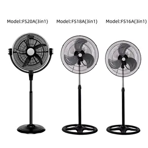 Ventilateur sur pied industriel Ventilateur électrique sur pied 20 18 16 pouces 3 en 1 Ventilateur sur pied oscillant nordique de luxe au sol