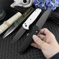 Couteau de poche pliant tactique de chasse en acier D2 style BM 4300 multicolore personnalisé en gros avec manche G10