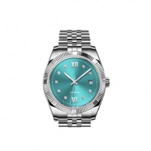 Reloj de Lujo de Acero Inoxidable con Moissanita de Alta Calidad, Relojes Mecánicos Automáticos para Hombre, Reloj de Pulsera de Negocios con Fecha, Resistente al Agua - Product Image 4