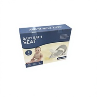 Siège de bain pliable pour bébé, semi-fermé, chaise pour nourrisson 1-2 ans, montage facile, dossier de soutien, certifié CPC