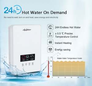 2025 OEM anglais affichage LED chauffe-eau Geyser CE GCC plastique certifié pour ménage hôtel salle de bain prix d'usine - Product Image 3