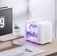 Boîtier Gaming JONSBO C6 Max Noir&Blanc MATX pour Carte Mère Micro-ATX, Tour PC