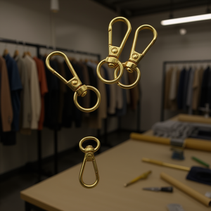 Ganci per Portachiavi Ilan 45mm Placcati in Oro per Uso su Abbigliamento - Product Image 2