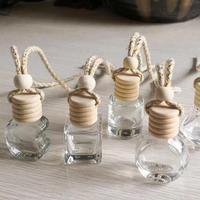 Diffuseur d'huiles essentielles pour voiture, flacon en verre miniature vide, flacon de parfum suspendu, couleur personnalisée, écologique, recyclable, tendance
