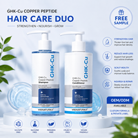 Ensemble Shampooing et Après-Shampooing Marque Blanche pour Femme Noire, Peptide de Cuivre Bleu GHK-Cu + AHK-Cu Produits Efficaces pour la Croissance des Cheveux