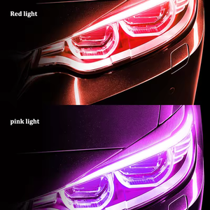 Bande lumineuse LED ultra-fine 12V 30cm 45cm 60cm à démarrage dynamique, feux de jour DRL, clignotants pour <span class=keywords><strong>auto</strong></span> et moto, blanc, jaune, bleu glacé, rouge - Product Image 5